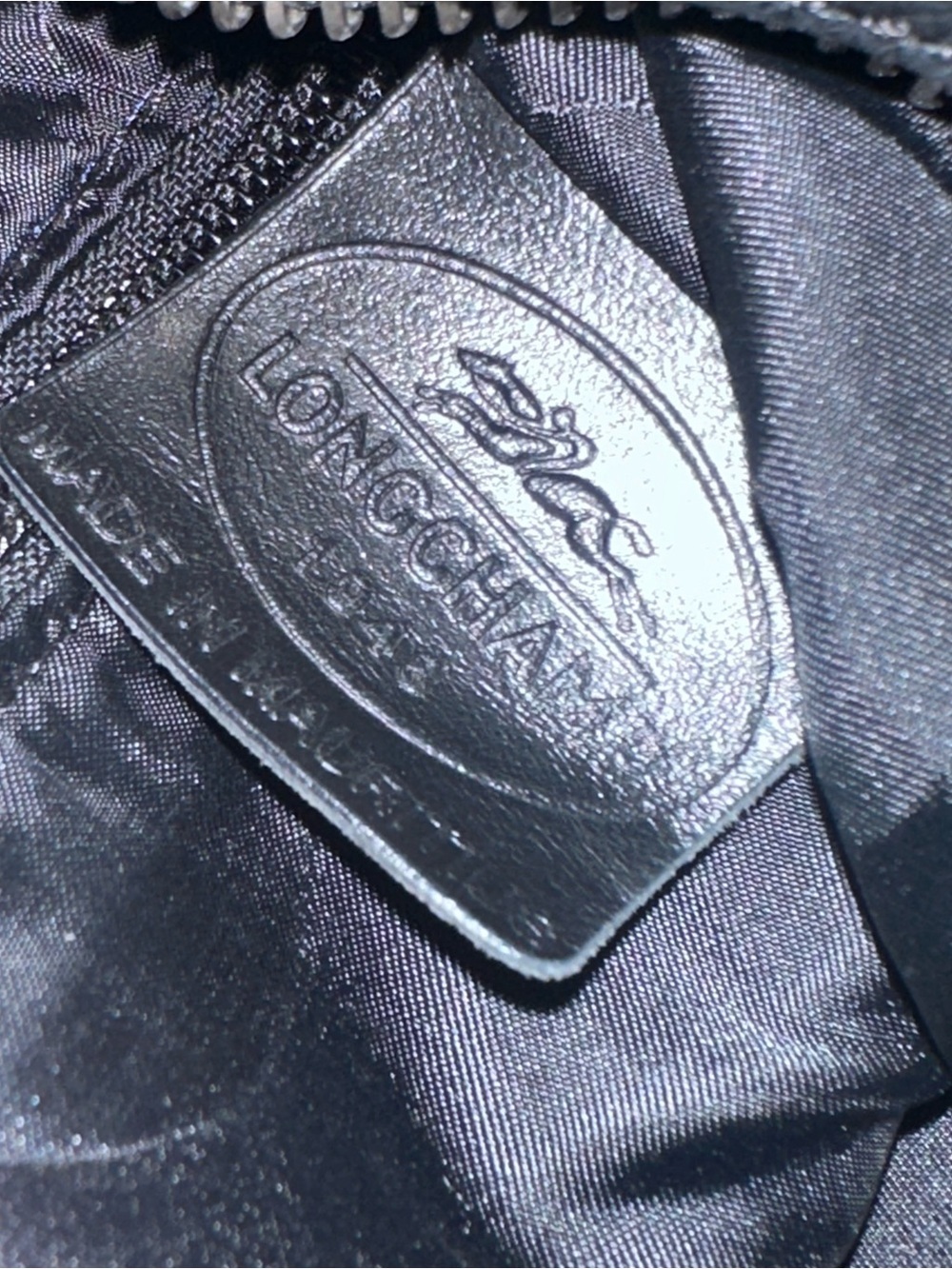 Longchamp Black Pebbled Leather Tote Bag - Picture 13 of 15
